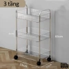 Xe đẩy nhựa trong suốt 2‑4 tầng có bánh xe, kệ, chỉ 96.000₫ – Đựng đồ spa, ăn nhẹ 10