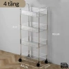 Xe đẩy nhựa trong suốt 2‑4 tầng có bánh xe, kệ spa cao cấp, giá chỉ 55.000đ 10
