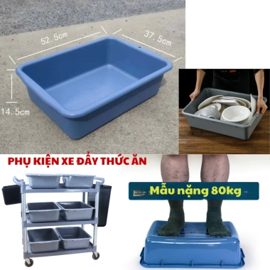 Xe đẩy phục vụ nhà hàng, quán ăn - Thu gom bát đũa, dọn bàn ăn, giá chỉ 450.000đ 5