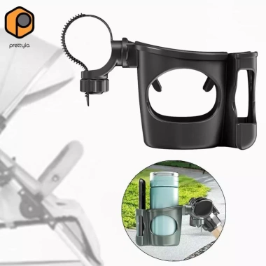 Xe Đẩy Pram Giá Đỡ Cốc & Điện Thoại Đa Năng, Chống Trượt, Dây Đeo Ổn Định - 182.520₫ 3