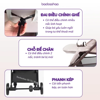 Xe Đẩy Siêu Gọn Nhẹ Baobaohao A2 - Gấp Gọn, Ghế Êm, Vải Thoáng Khí, 1.055.000₫ 6 Xe Đẩy Siêu Gọn Nhẹ Baobaohao A2 - Gấp Gọn, Ghế Êm, Vải Thoáng Khí, 1.055.000₫ 6