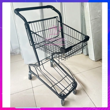 Xe đẩy siêu thị 2 tầng màu hồng mẫu mới, giảm giá 23% chỉ 912.000₫ 7
