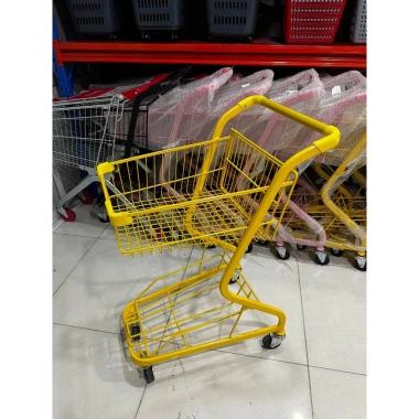 Xe đẩy siêu thị 2 tầng màu Hồng Vàng Cam - Giá ưu đãi 912.000₫, bền, tiện lợi