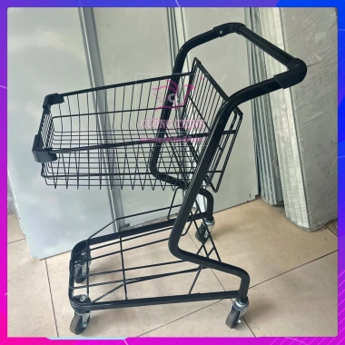 Xe đẩy siêu thị 2 tầng màu Hồng Vàng Cam - Giá ưu đãi 912.000₫, bền, tiện lợi