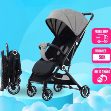 Xe đẩy sơ sinh gấp gọn 0-4 tuổi 3 tư thế Giá 990k nhẹ an toàn tiện lợi