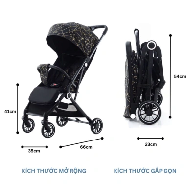 Xe đẩy sơ sinh gấp gọn 0-4 tuổi 3 tư thế Giá 990k nhẹ an toàn tiện lợi
