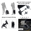 Xe đẩy sơ sinh gấp gọn 0-4 tuổi 3 tư thế Giá 990k nhẹ an toàn tiện lợi 8