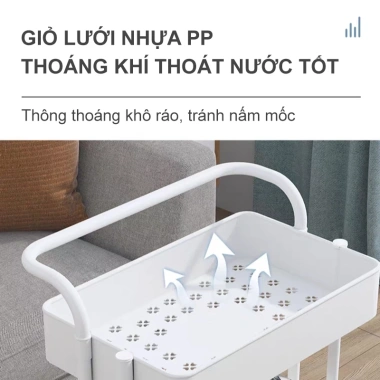 Xe Đẩy Spa 3-5 Tầng Đa Năng, Kệ Đồ Bỉm Sữa, Bánh Xe, Miễn Phí Vận Chuyển 3 Màu 2