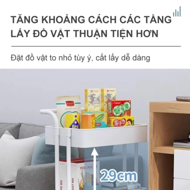 Xe Đẩy Spa 3-5 Tầng Đa Năng, Kệ Đồ Bỉm Sữa, Bánh Xe, Miễn Phí Vận Chuyển 3 Màu 4