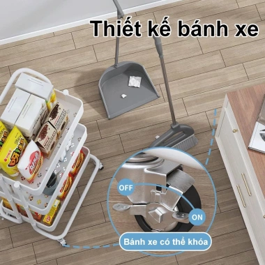 Xe Đẩy Spa 3-5 Tầng Đa Năng, Kệ Đồ Bỉm Sữa, Bánh Xe, Miễn Phí Vận Chuyển 3 Màu 9