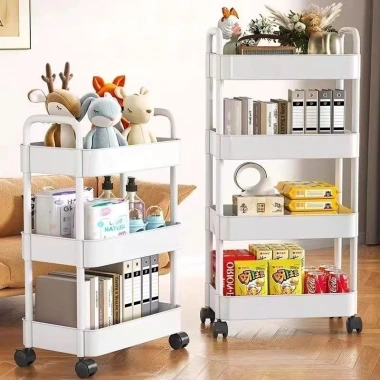 Xe Đẩy Spa 3-5 Tầng Đa Năng, Kệ Đựng Đồ Có Bánh Xe và Tay Vịn - Giá 99.000₫
