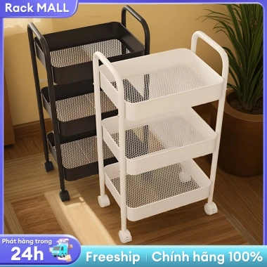 Xe Đẩy Spa 3 tầng bánh xe, kệ sắt 100% Thép, thời trang, chỉ 189.000₫