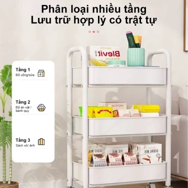 Xe Đẩy Spa 3 tầng bánh xe, kệ sắt 100% Thép, thời trang, chỉ 189.000₫ 6