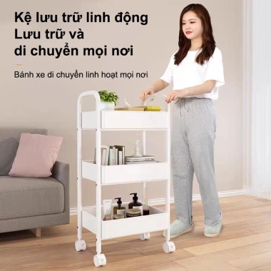 Xe Đẩy Spa 3 Tầng Đa Năng Thép Carbon Bánh Xe, Kệ Sắt Chịu 300kg - Giá 129k 4 Xe Đẩy Spa 3 Tầng Đa Năng Thép Carbon Bánh Xe, Kệ Sắt Chịu 300kg - Giá 129k 4