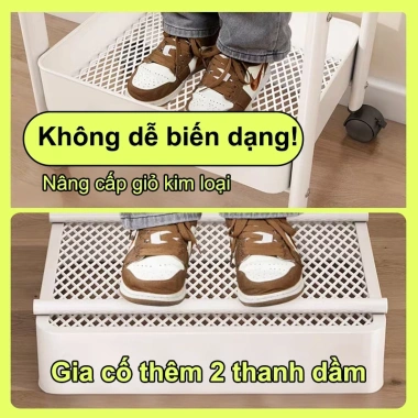 Xe Đẩy Spa 3 Tầng Đa Năng Thép Carbon Bánh Xe, Kệ Sắt Chịu 300kg - Giá 129k