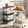 Xe Đẩy Spa 3 Tầng Kệ Đa Năng, Bánh Xe, Khung Thép, Dùng cho Phòng Ngủ và Bên Giường
