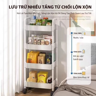Xe Đẩy Spa 3 Tầng Nhựa Cao Cấp, Kệ Bánh Xe, Chịu 100kg, Bồi Thường 100% Khi Vỡ