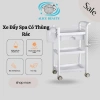 Xe Đẩy Spa 3 Tầng Thùng Rác Bát Nhựa - Thép + Nhựa ABS, Giá Ưu Đãi 470k
