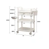 Xe Đẩy Spa 3 Tầng Thùng Rác Bát Nhựa - Thép + Nhựa ABS, Giá Ưu Đãi 470k 7