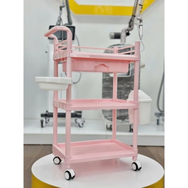 Xe Đẩy Spa 3 Tầng Thùng Rác Bát Nhựa - Thép + Nhựa ABS, Giá Ưu Đãi 470k
