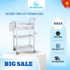 Xe đẩy spa ABS cao cấp kèm thùng rác, kệ spa, chậu - Giá ưu đãi 490.000 VNĐ