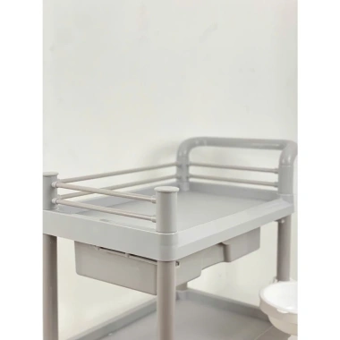 Xe đẩy spa ABS cao cấp kèm thùng rác, kệ spa, chậu - Giá ưu đãi 490.000 VNĐ
