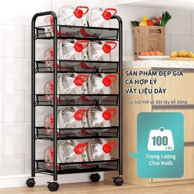 Xe đẩy Spa sắt 3-5 tầng mắt lưới, kệ bánh xe, tải 200kg - Giá 139.000đ
