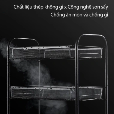 Xe đẩy Spa sắt 3-5 tầng mắt lưới, kệ bánh xe, tải 200kg - Giá 139.000đ