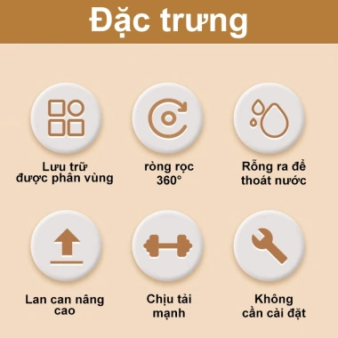 Xe đẩy Spa sắt đa năng, bánh xe 360 độ, kệ 2-4 tầng, mắt lưới - Giá chỉ 179.000₫ 9