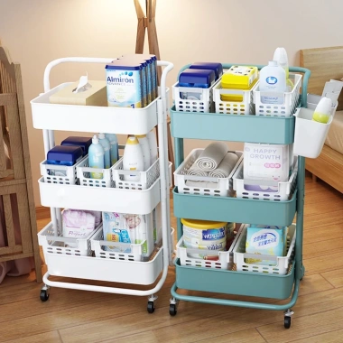 Xe Đẩy Spa YTC 3 Tầng - Kệ Bỉm Sữa, Bánh Xe Đa Năng, Giá Ưu Đãi 69.000₫ 5