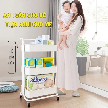 Xe Đẩy Spa YTC 3 Tầng - Kệ Bỉm Sữa, Bánh Xe Đa Năng, Giá Ưu Đãi 69.000₫ 6