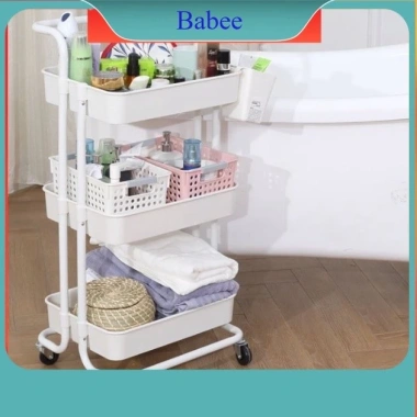 Xe Đẩy Spa YTC Babee 3 Tầng Đa Năng Nhập Khẩu - Kệ Bỉm Sữa, Bánh Xe Tiện Lợi, 125k