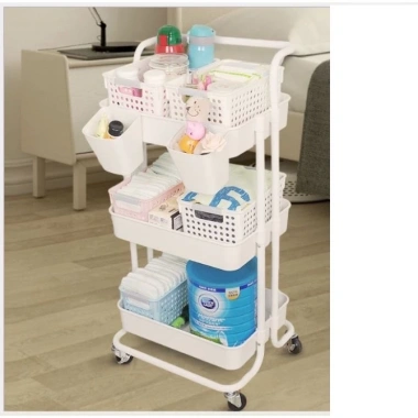 Xe Đẩy Spa YTC Babee 3 Tầng Đa Năng Nhập Khẩu - Kệ Bỉm Sữa, Bánh Xe Tiện Lợi, 125k