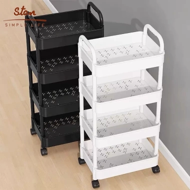 Xe đẩy STON đa năng kệ nhựa lớn có bánh xe tay vịn dùng phòng tắm chỉ 99.000