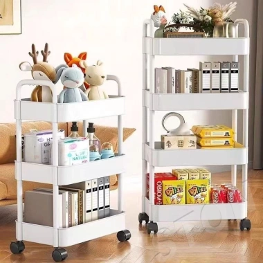 Xe đẩy STON đa năng kệ nhựa lớn có bánh xe tay vịn dùng phòng tắm chỉ 99.000