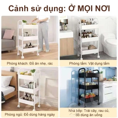 Xe đẩy STON đa năng kệ nhựa lớn có bánh xe tay vịn dùng phòng tắm chỉ 99.000 8 Xe đẩy STON đa năng kệ nhựa lớn có bánh xe tay vịn dùng phòng tắm chỉ 99.000 8
