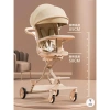 Xe Đẩy Trẻ Em M10 Gấp Gọn, Ngả Lưng 175°, Đảo Chiều 360° và Bàn Ăn Dặm - 779.000đ 8