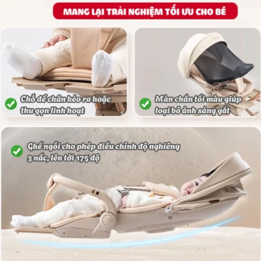 Xe đẩy trẻ sơ sinh gập đôi hai chiều, ngồi và nằm, kèm khay ăn, giảm giá 999k 3 Xe đẩy trẻ sơ sinh gập đôi hai chiều, ngồi và nằm, kèm khay ăn, giảm giá 999k 3