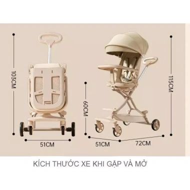 Xe đẩy trẻ sơ sinh gập đôi hai chiều, ngồi và nằm, kèm khay ăn, giảm giá 999k 4 Xe đẩy trẻ sơ sinh gập đôi hai chiều, ngồi và nằm, kèm khay ăn, giảm giá 999k 4