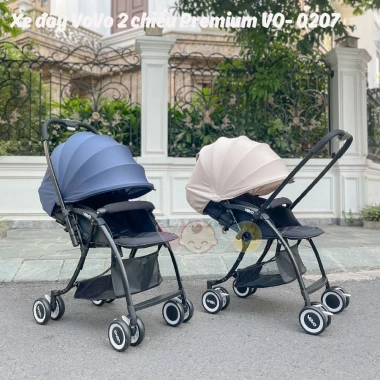 Xe Đẩy Vovo 2 Chiều 3 Tư Thế Mẫu Mới Có Hoả Tốc, Bảo Hành 1 Năm, Tặng Lót và Màn Che, Giá 1.84 Triệu