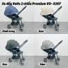 Xe Đẩy Vovo 2 Chiều 3 Tư Thế Mẫu Mới Có Hoả Tốc, Bảo Hành 1 Năm, Tặng Lót và Màn Che, Giá 1.84 Triệu 4