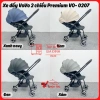 Xe đẩy Vovo 2 chiều Premium VO-207 bản nâng cấp mới, bảo hành chính hãng, giảm còn 2.05 triệu