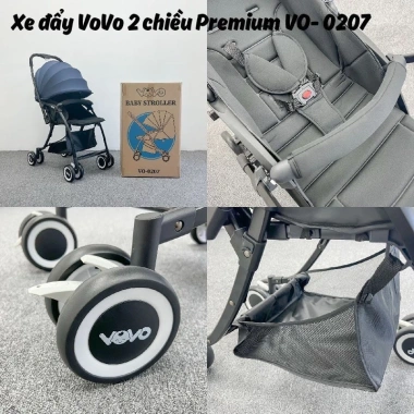 Xe đẩy Vovo 2 chiều Premium VO-207 bản nâng cấp mới, bảo hành chính hãng, giảm còn 2.05 triệu
