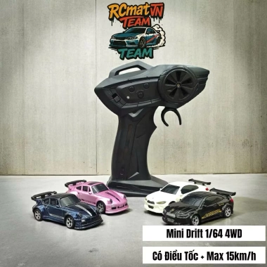 Xe điều khiển Mini Drift City Howheel FQD 1:64 tốc 15km/h có đèn, sạc chỉ 400.000 VND