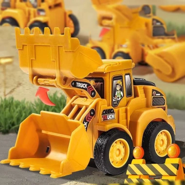 Xe đồ chơi công trình chạy đà quán tính cho bé – Không cần pin, nhựa ABS an toàn, 31.000đ