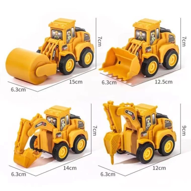 Xe đồ chơi công trình chạy đà quán tính cho bé – Không cần pin, nhựa ABS an toàn, 31.000đ