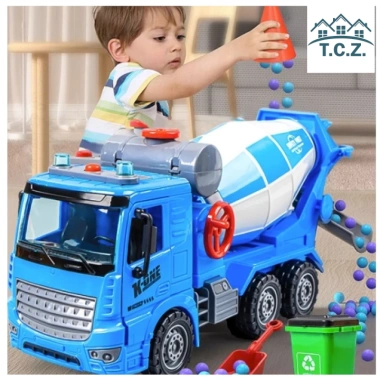 Xe Đồ Chơi Trộn Bê Tông Cho Bé Trai - Xe Công Trình Mini Giá 174.000đ
