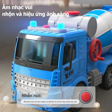 Xe Đồ Chơi Trộn Bê Tông Cho Bé Trai - Xe Công Trình Mini Giá 174.000đ