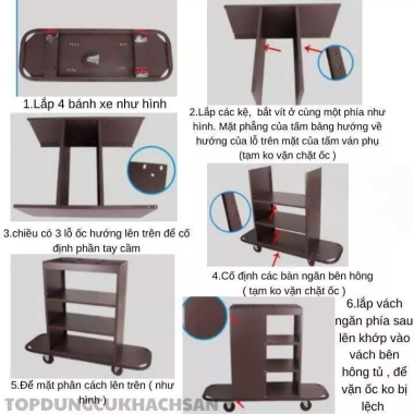 Xe dọn phòng đa năng - Giá chỉ 1.200.000đ, giảm sốc, phù hợp khách sạn, nhà hàng