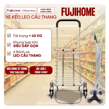 Xe kéo chợ 6 bánh 40kg SC260NEW2 - Gấp gọn, leo cầu thang, giá 526.000đ